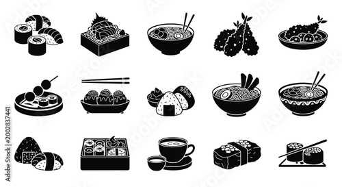 Variety of Asian Food Dishes.