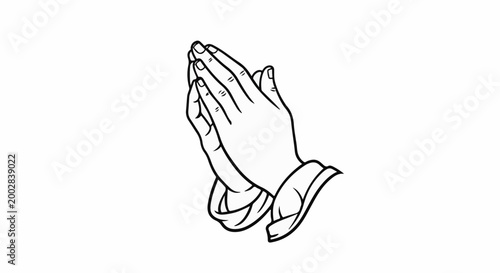 Outline of praying hands