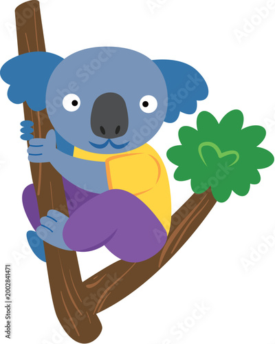 Photography koala cartoon style
