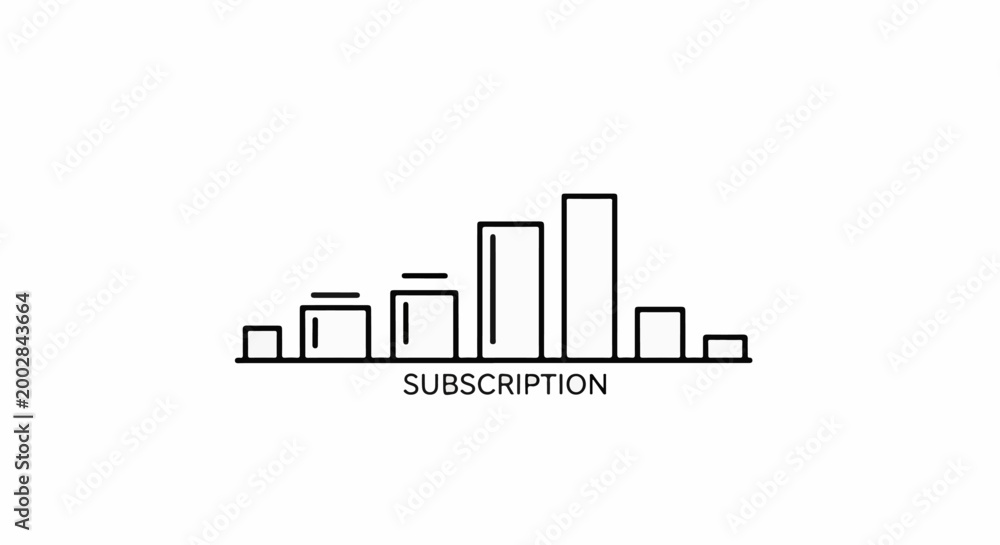 Fototapeta premium Minimalist bar chart with the word 