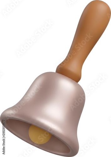golden bell on white background