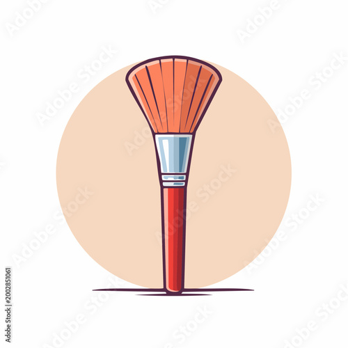 Illustration of a makeup brush