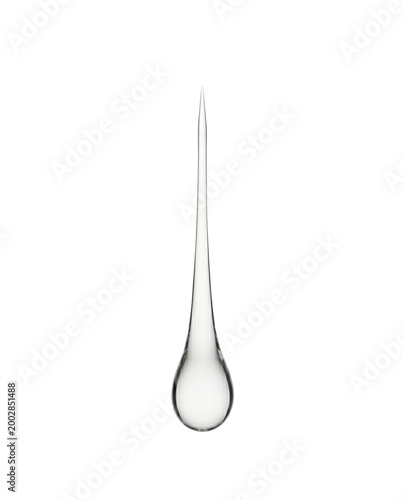 Quadro su tela Single transparent water drop elongated isolated