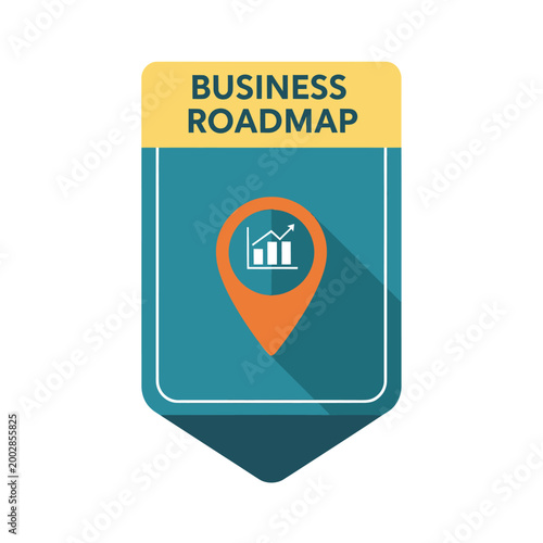 Free Download Business roadmap plan with location pin. - GFXLoad