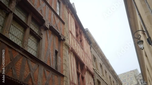 Ancient half-timbered houses in Dijon, France