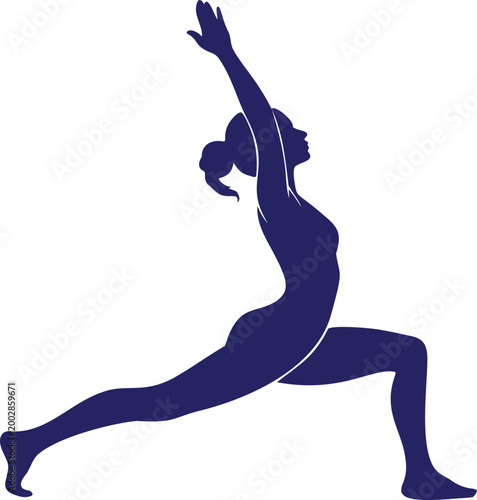 Fitness Girl Yoga Pose Silhouette 