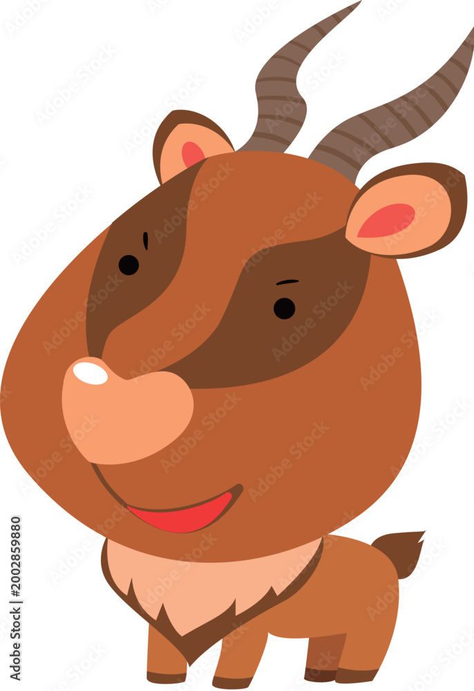 Fototapeta premium antelope cartoon style