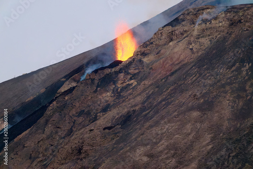 Schilderij op canvas eruption of stromboli