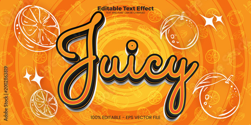 Juicy editable text effect in modern trend style