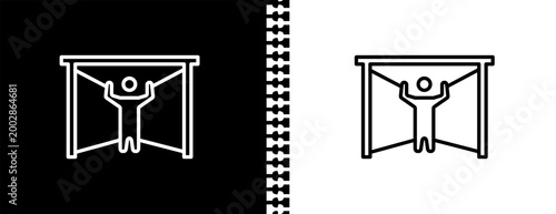 torture UI outline icon in black and white mode - army and war collection.