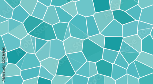 Abstract Teal Geometric Mosaic Pattern Background