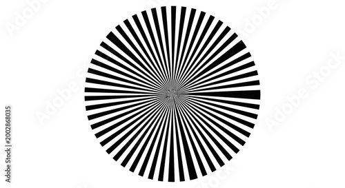 Black and White Radial Starburst Pattern Optical Illusion
