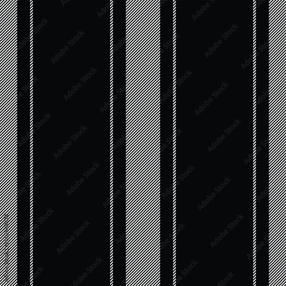 Fototapeta premium Blanket textile texture seamless, individuality fabric background lines. Grungy vector pattern vertical stripe in black and white colors.