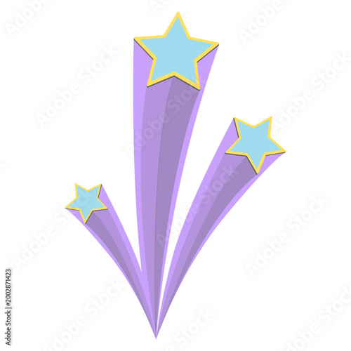 Colorful Shooting Stars Vector Illustration