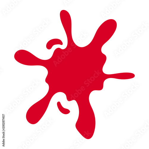 Red Paint Splatter Ink Blot Illustration