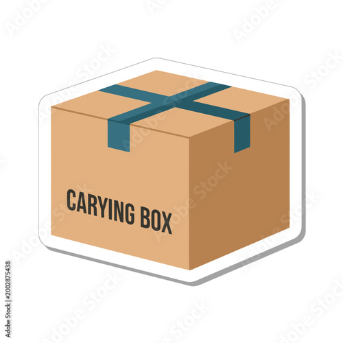 Brown Cardboard Parcel Delivery Box.