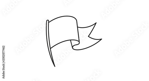 Simple line drawing of a flag.