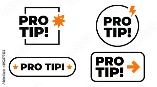 Canvastavla Pro Tip Badges & Stickers Set - Professional Advice Labels, Tip Notification Sea