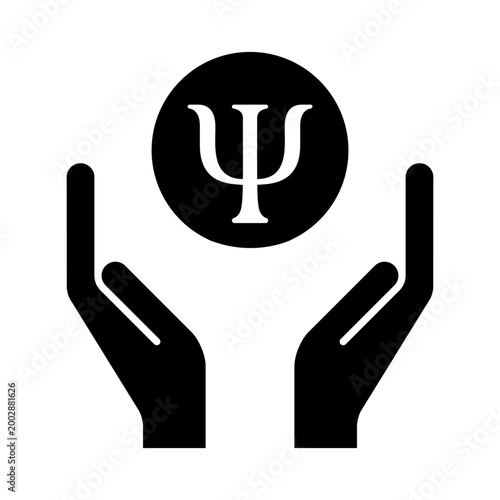 Psychology icon vector. Psychologist Illustration sign. Group therapy symbol or logo.