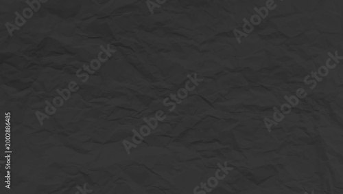 Black clean crumpled paper