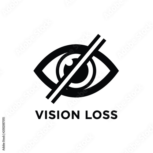 eye with slash and chopsticks symbol on a white background vision loss concept illustration high quality professional detailed modern elegant