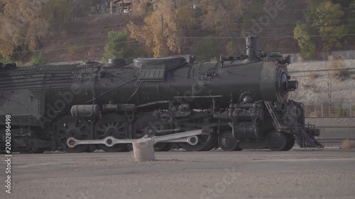 Vintage Steam Locomotive at Pueblo Railway Museum Colorado USA