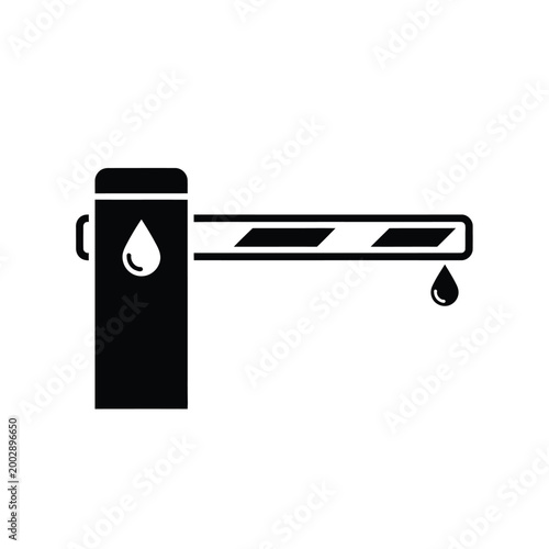 leaking faucet icon on white background simple black silhouette of a dripping water tap high quality professional detailed modern elegant