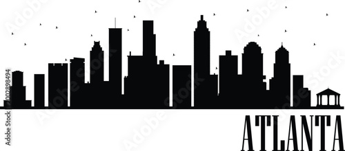 Atlanta city skyline prepared in vector