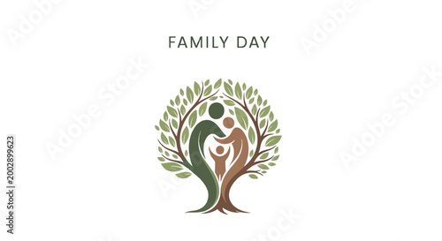 Family Tree Unity Illustration for Togetherness and Growth