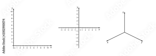 Cartesian coordinate system. vector illustration. template for drawing graphs of trigonometric functions