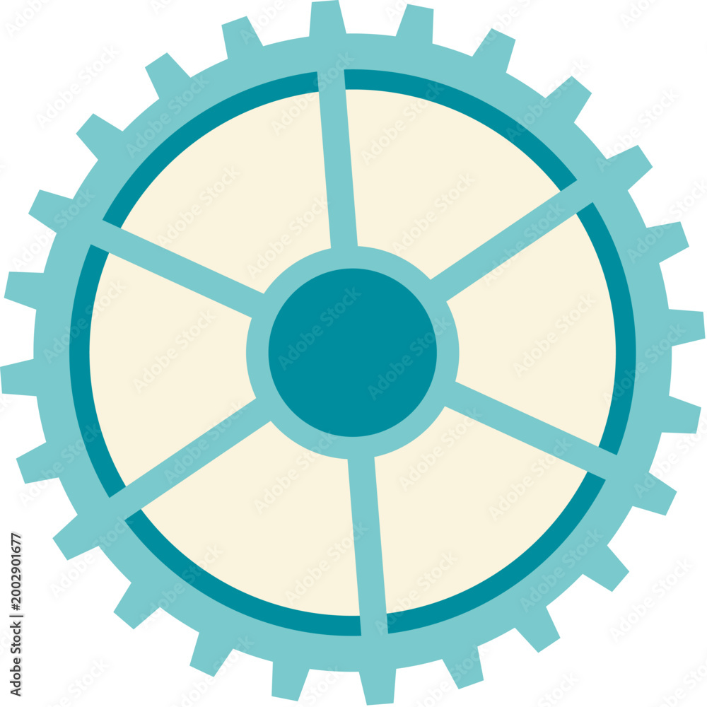 Obraz premium Flat style gear wheel