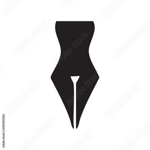 Fountain pen nib icon vector illustration.