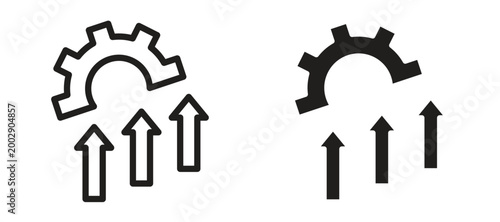 Fotografie Improvement icon symbol, black style vector icons pack