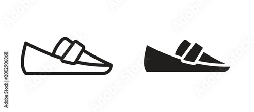 Canvastavla Loafer icon symbol, black style vector icons pack