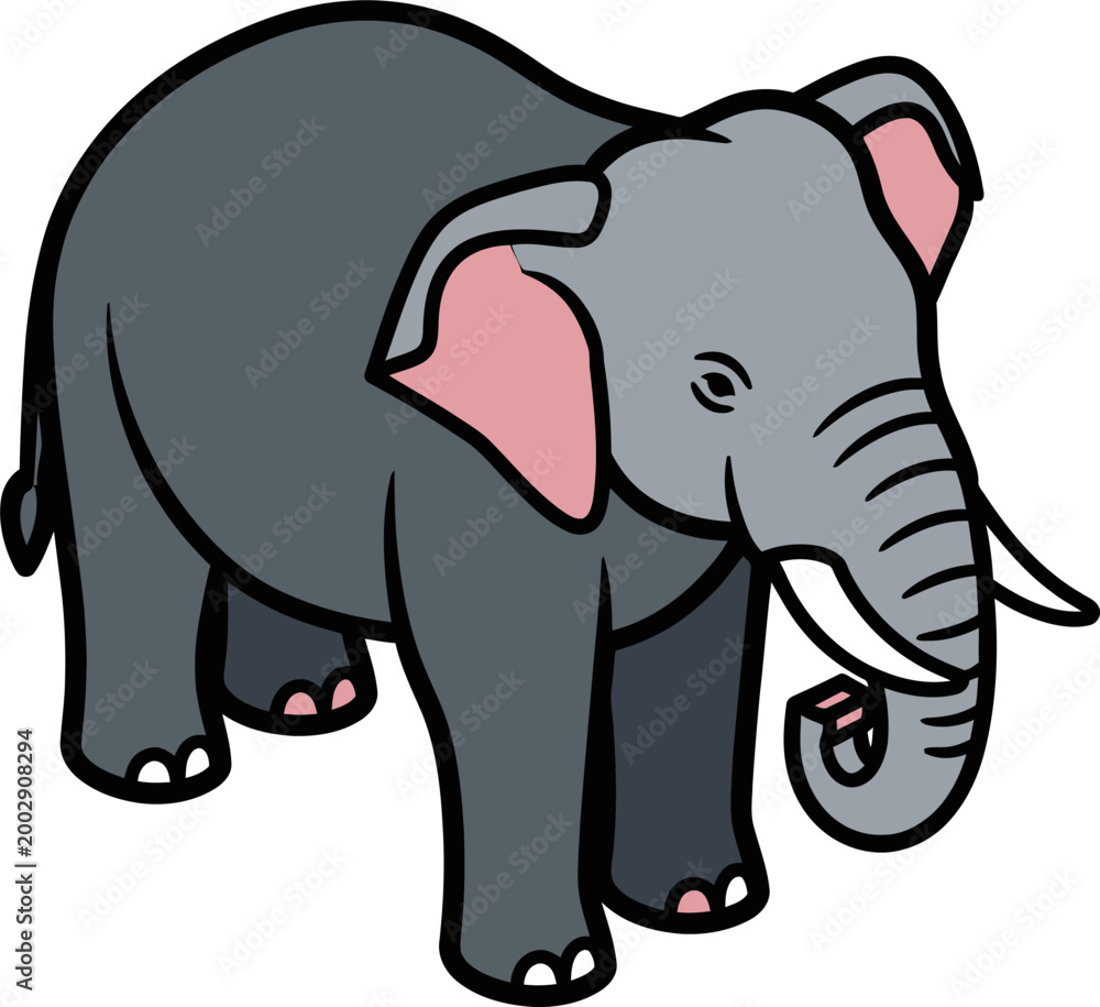 Fototapeta premium elephant cartoon illustration