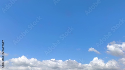 Grey and brilliant little cumulonimbus appearing in the sky
