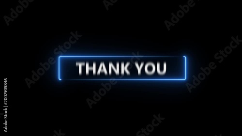 neon businessman glowing neon rectangle and the message thank you on a display screen. concept of thank you business, congratulations, and appreciation gratitude. presentation from technology digital