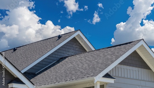 New Roof Under Blue Sky.