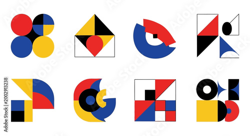 Set of Bauhaus Inspired Geometric Abstract Shapes and Patterns Free Download Set of Bauhaus Inspired Geometric Abstract Shapes and Patterns - GFXLoad