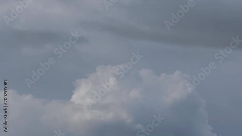 Intense black cumulonimbus in the sky