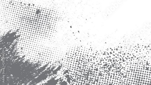 Принти на полотні Artistic splatter background with minimal grunge texture Abstract halftone overl