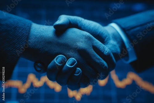 executive handshake symbolizing trust and market growth. Generative AI