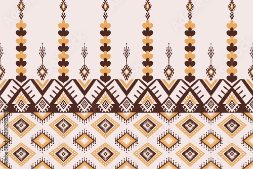 Abstract Ikat Seamless Pattern Tribal Geometric Textile Design