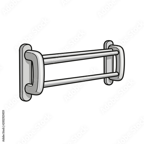 Double towel rack illustration