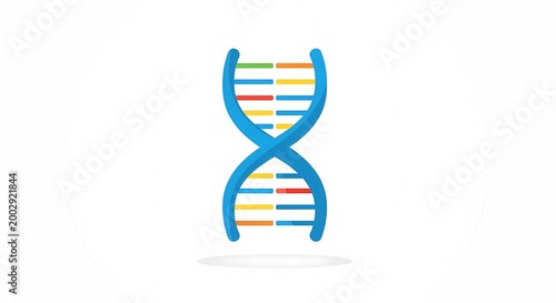 Stylized DNA Double Helix Structure Illustration.