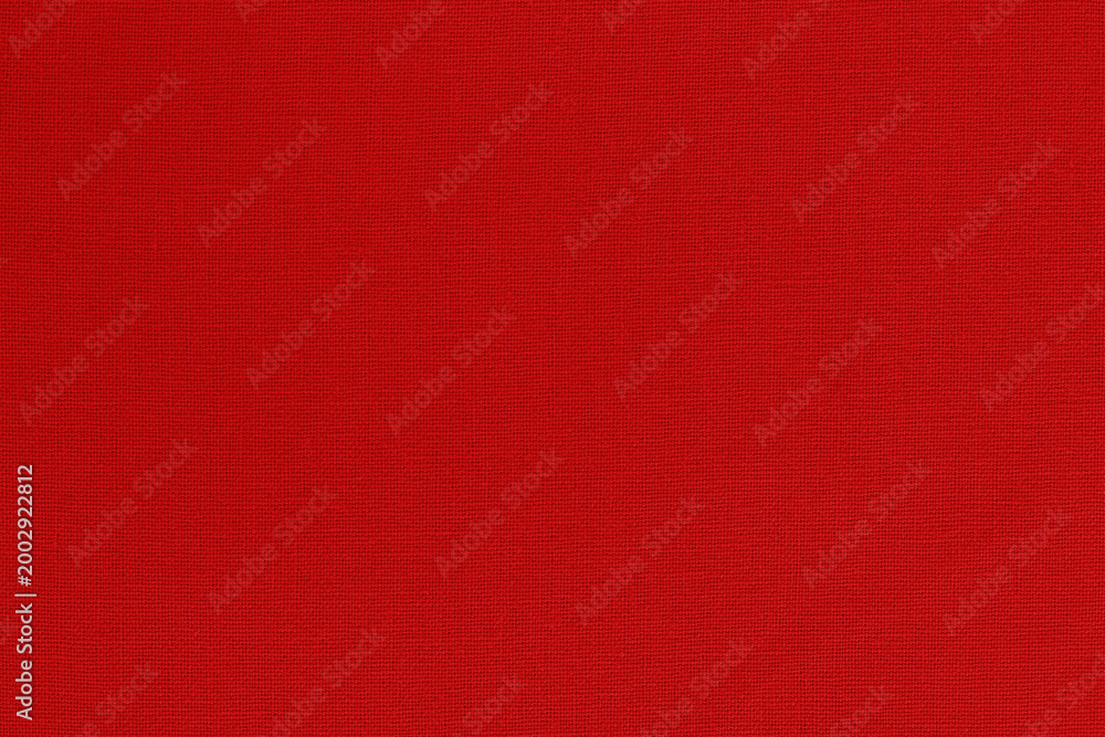 Fototapeta premium Dark red cotton fabric cloth texture for background, natural textile pattern.