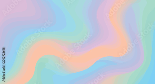 Vibrant pastel colored wavy abstract background with soft peach and blue hues, Generative AI.