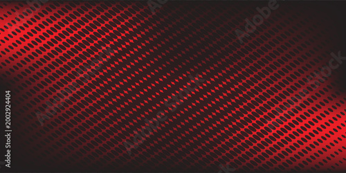 Latar Belakang Gradien Halftone Merah dan Hitam Abstrak. Titik lingkaran kecil hingga besar.