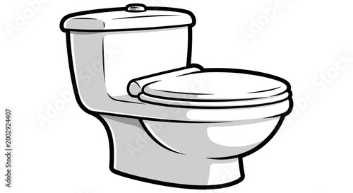 Modern toilet illustration