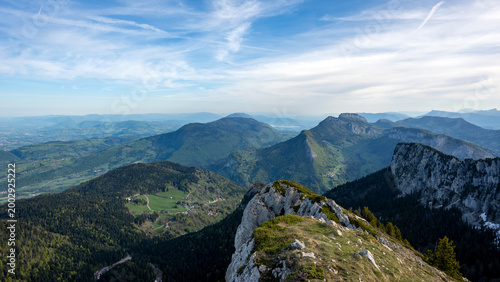 Photos Panorama de montagne dans le massif de la Chartreuse depuis le sommet du mont Pe